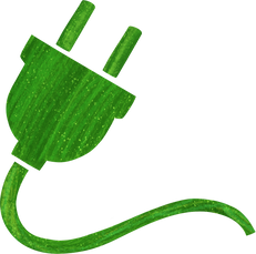 Textured Detailed Eco Friendly Plug Symbol